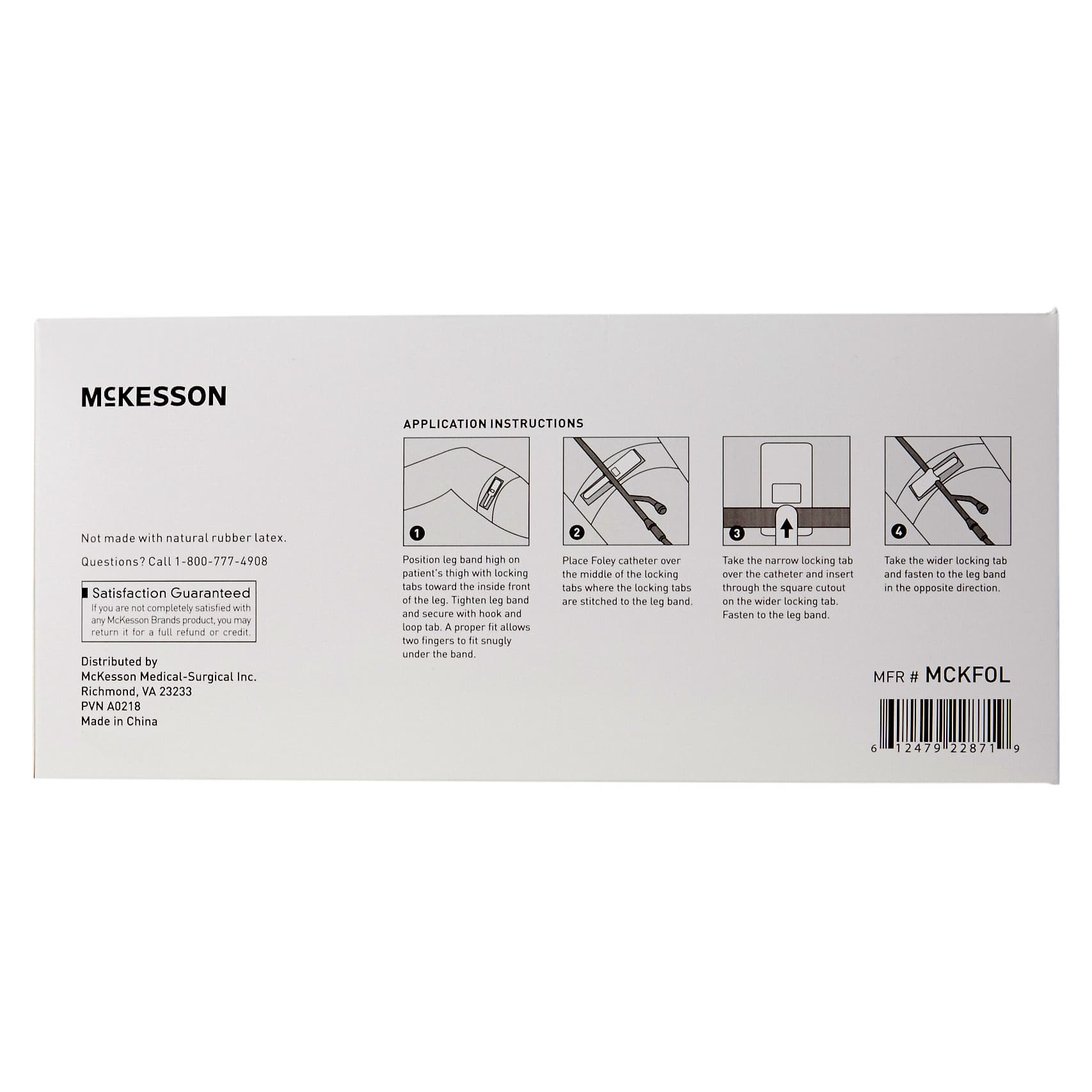 McKesson Foley Catheter Holder with Dual-Locking Tabs, Leg Strap 2" x 24" - Image 2