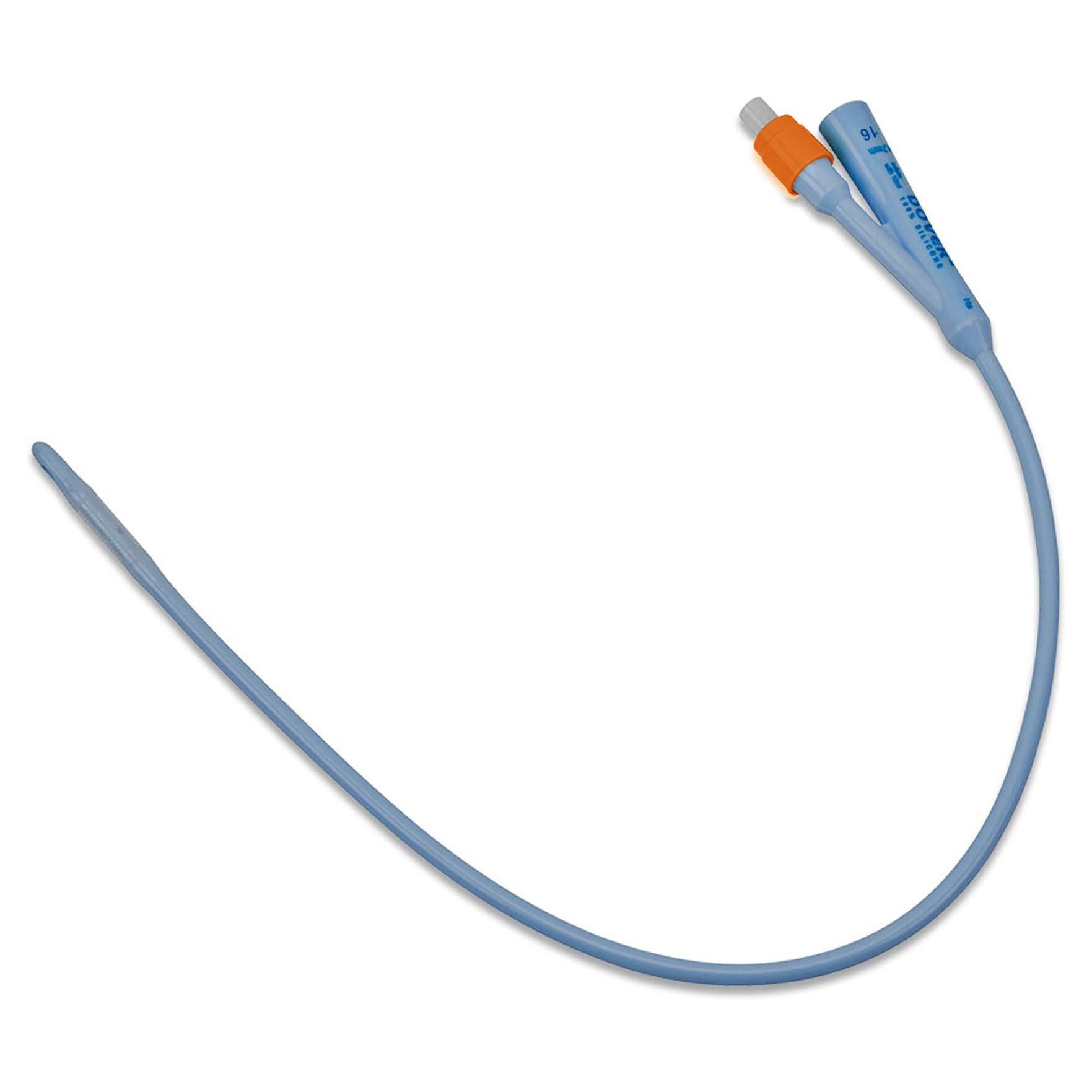 Kendall Dover 2-Way Silicone Foley Catheter, 16 Inch, 16 Fr, 30cc Balloon Capacity - Each - Image 1