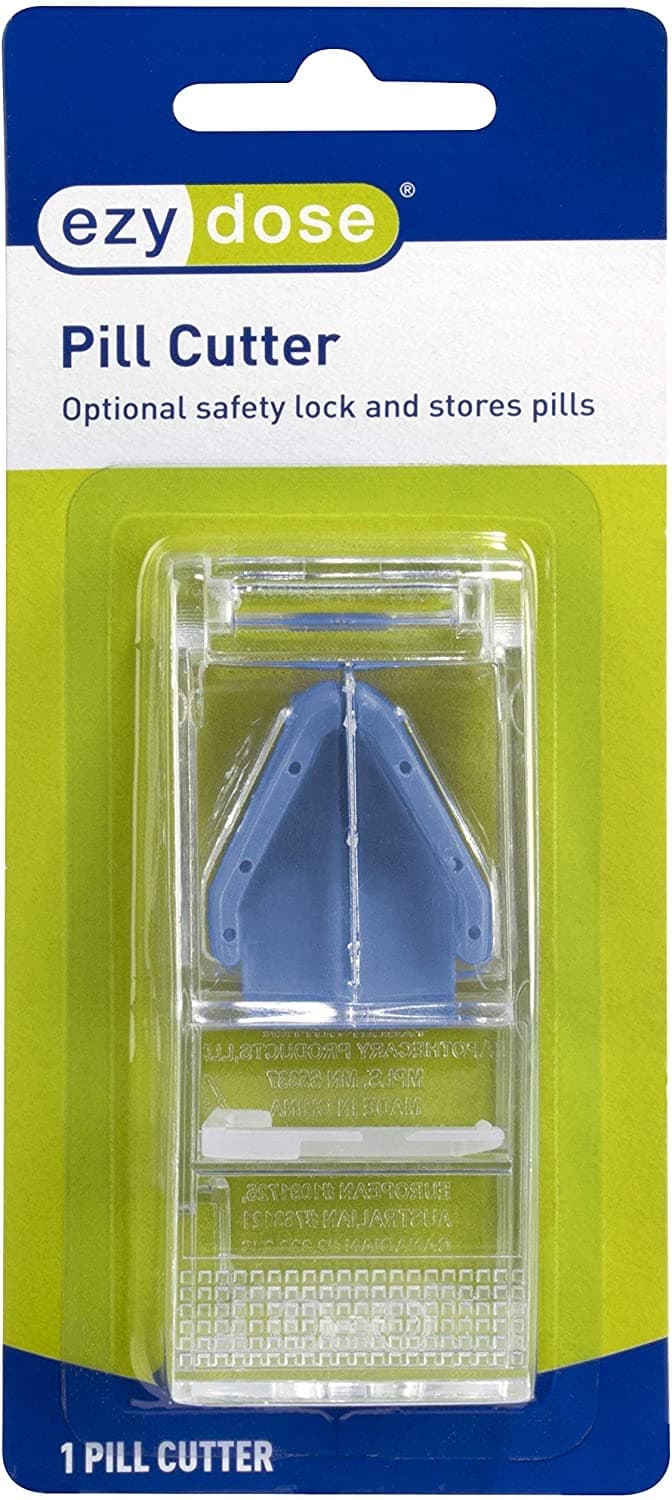 Ezy Dose Adult-Lock Pill Cutter, Blue - Image 2
