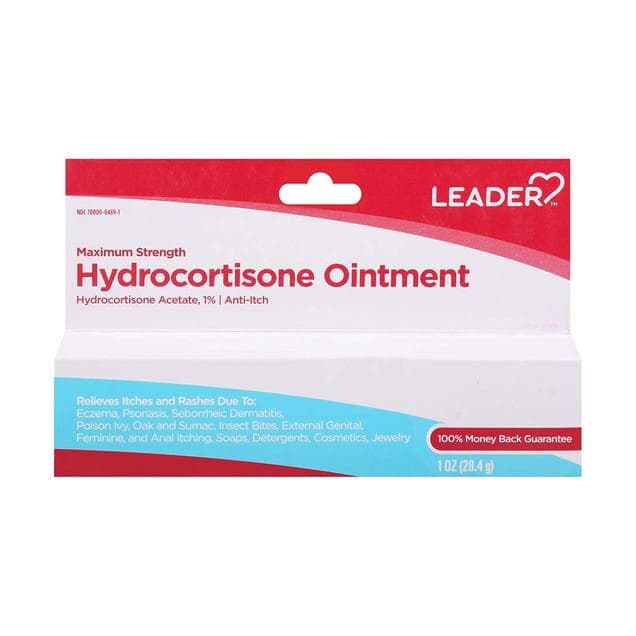 Leader Hydrocortisone Ointment, Maximum Strength, 1 oz - Each