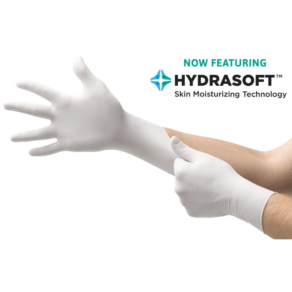 Microflex Soft White Nitrile Exam Gloves - Image 2