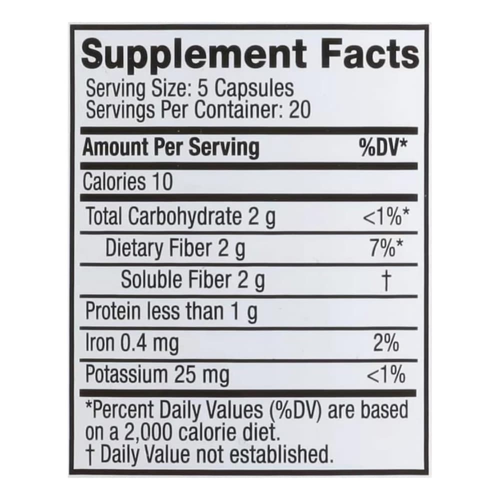 Leader Daily Fiber Dietary Supplement Capsules - Bottle of 100 - Image 3