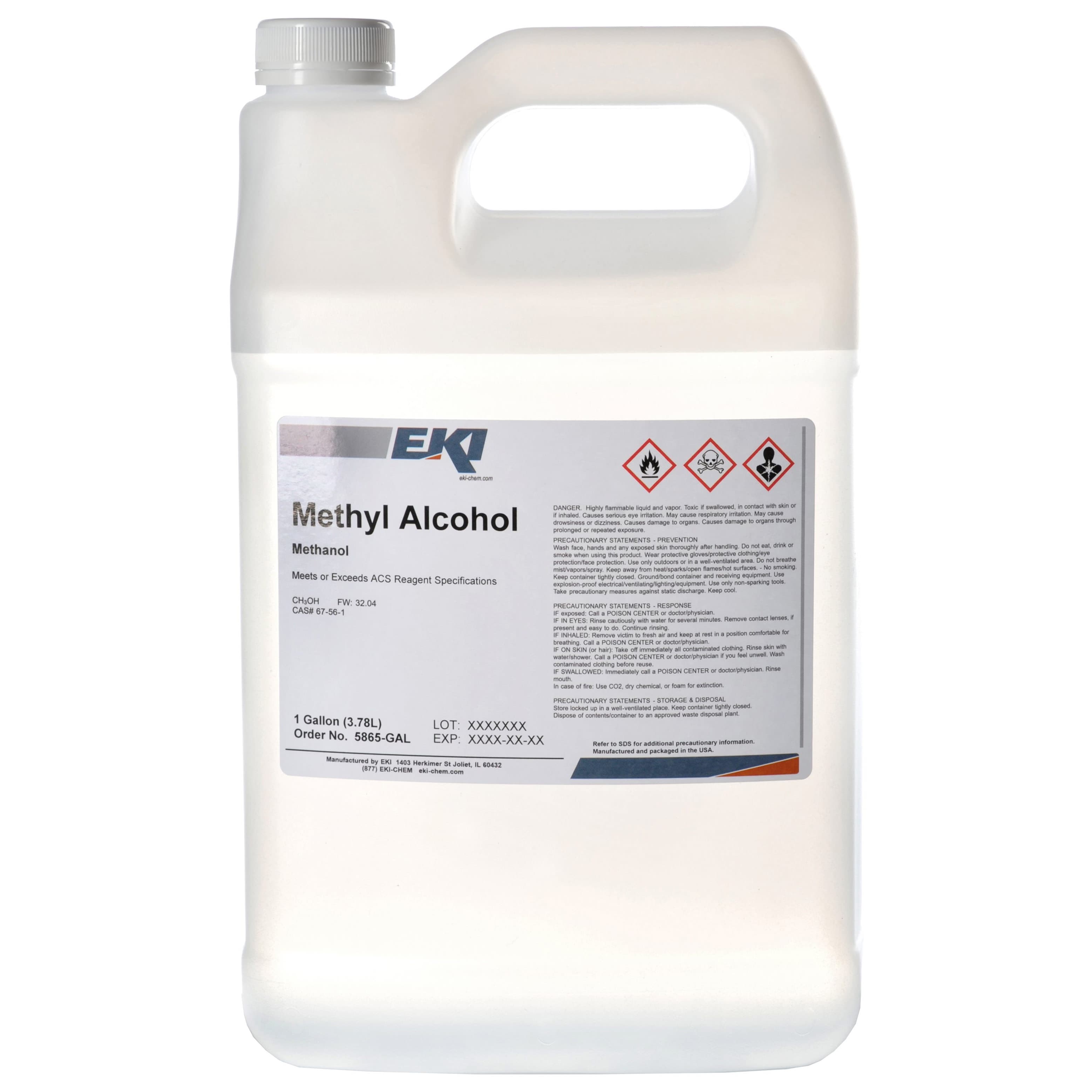 Chemistry Reagent Methanol ACS Grade, 70 %, 500 ml - Each - Image 1