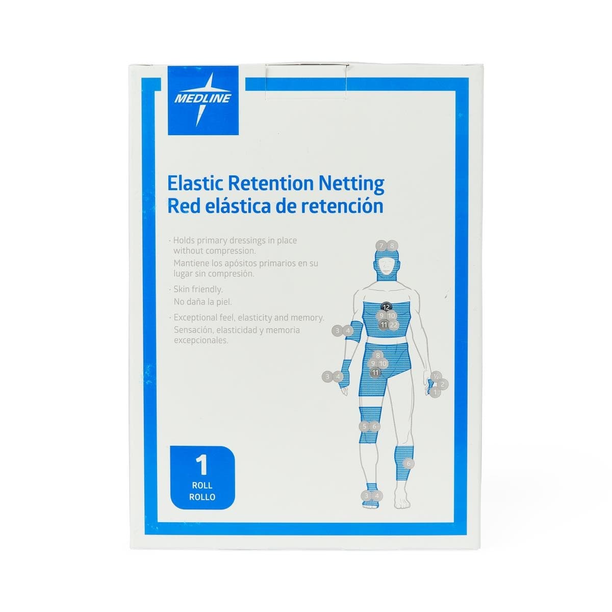 Medline Cuard Stretch Tubular Retainer Elastic Net Dressing, 56 Inch x 25 Yard - Each - Image 1