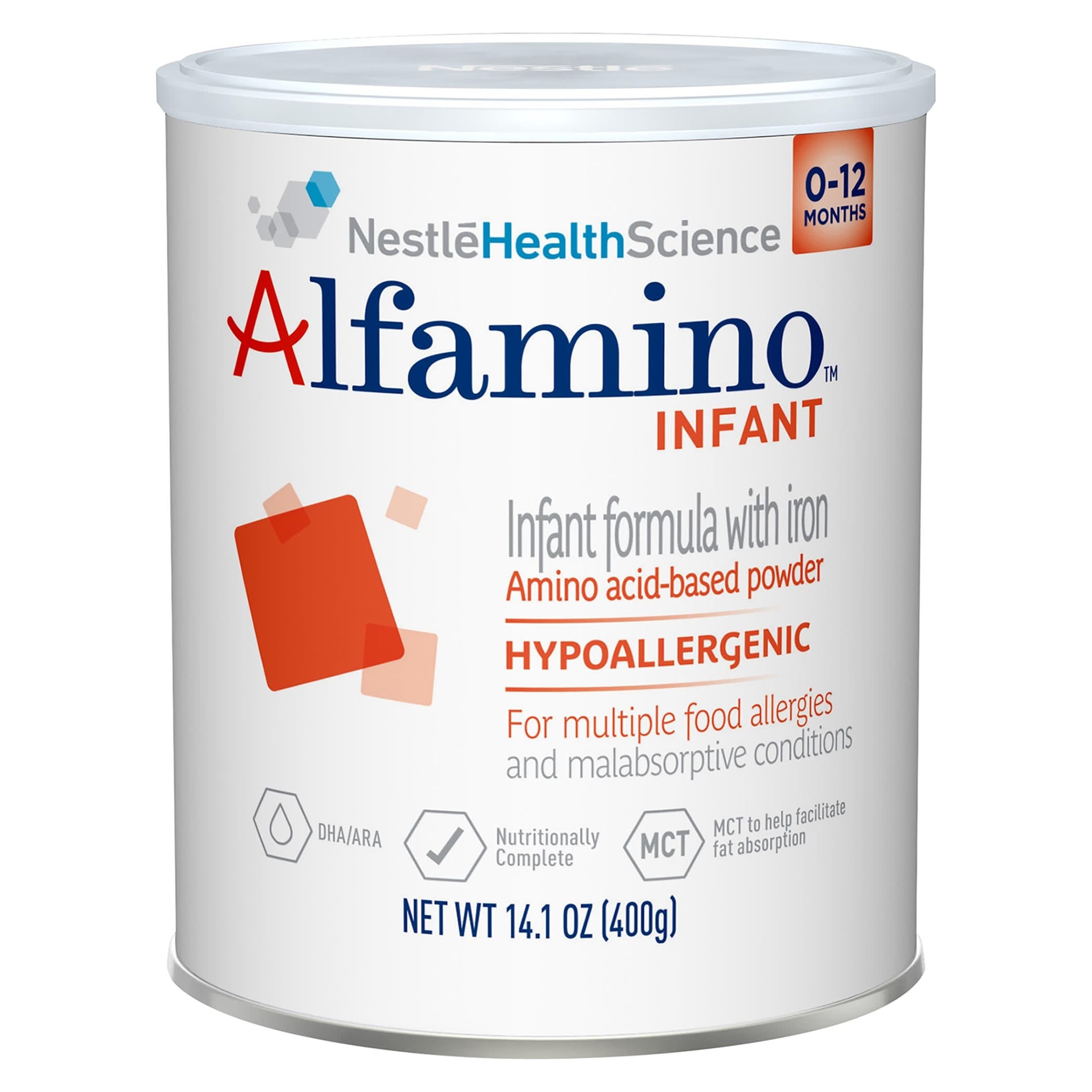 Alfamino Amino Acid Based Infant Formula with Iron, 14.1 oz - Case of 6 - Image 1