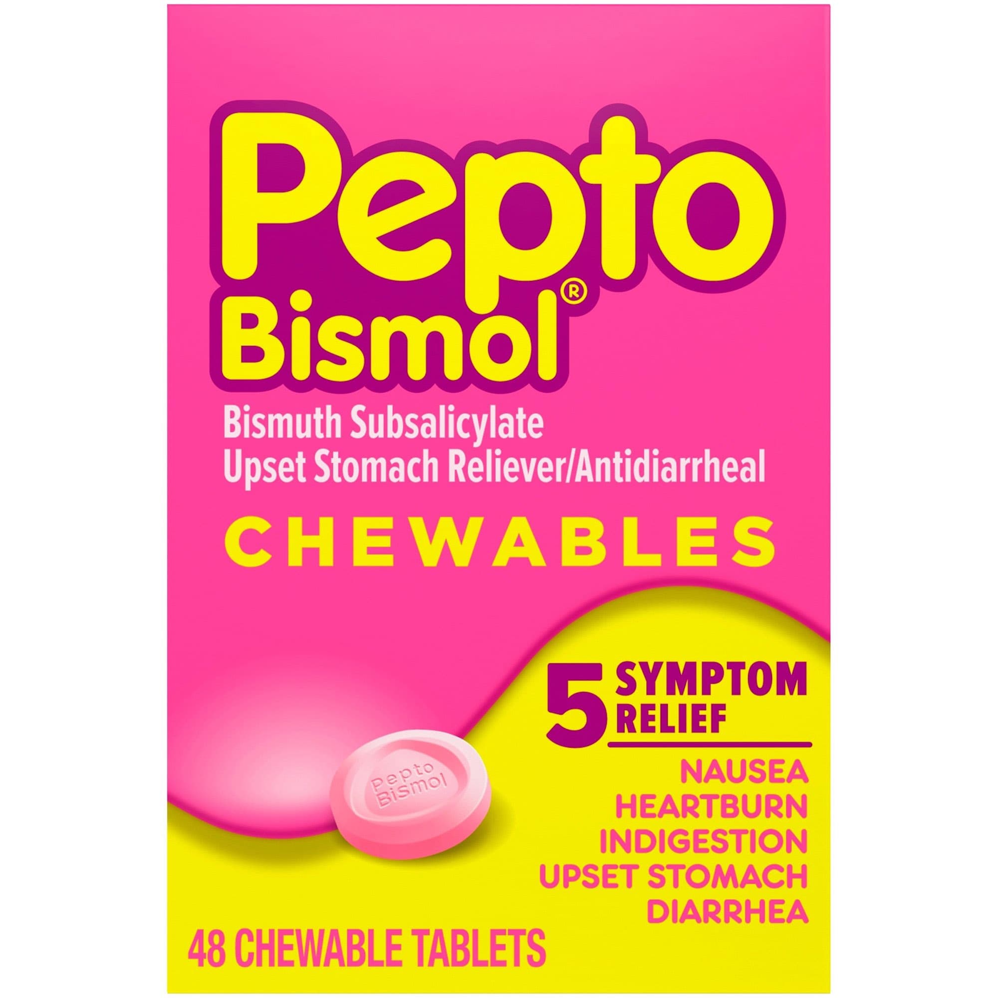 Pepto Bismol Anti-Diarrheal Chewable Tablets - Image 1