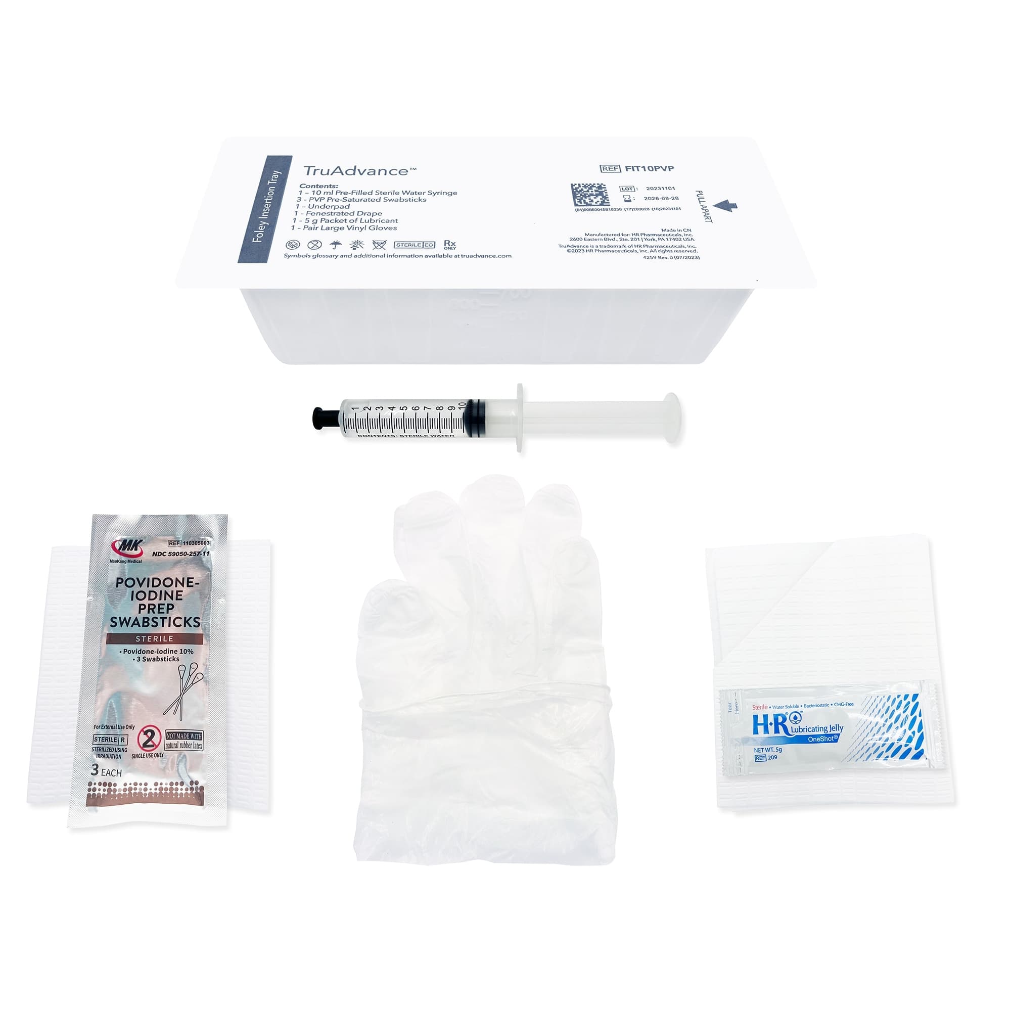 TruAdvance Foley Insertion Tray, PVP, 10 ml - Each - Image 1