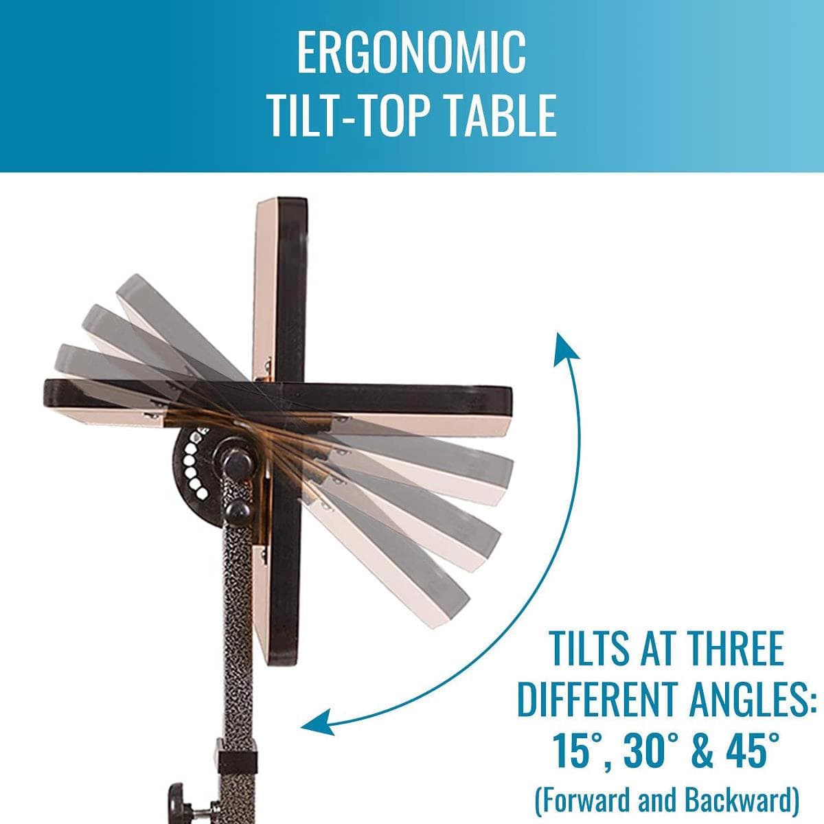 HealthSmart DMI Deluxe Overbed Tilt-Top Table - Image 2