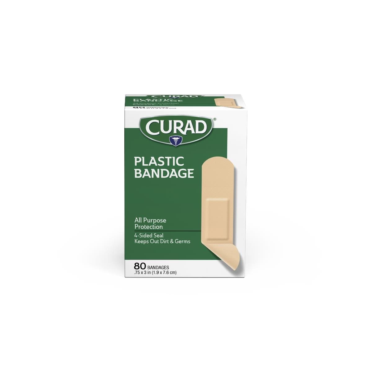Curad Plastic Adhesive Bandages, 0.75 x 3 Inch - Carton of 2880 - Image 1