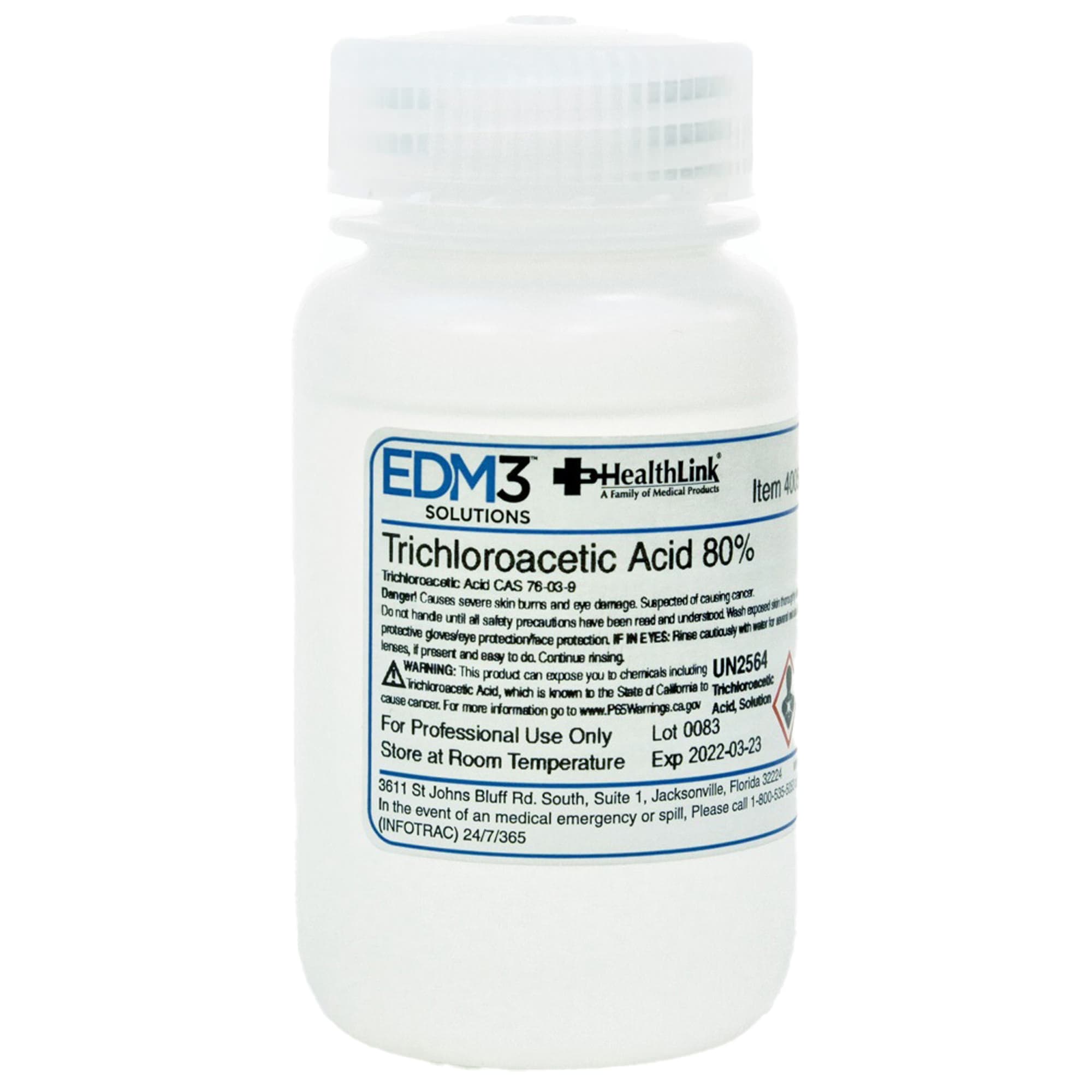 EDM 3 LLC Trichloroacetic Acid ACS Grade 80% Histology Reagent, 4 oz - Image 1