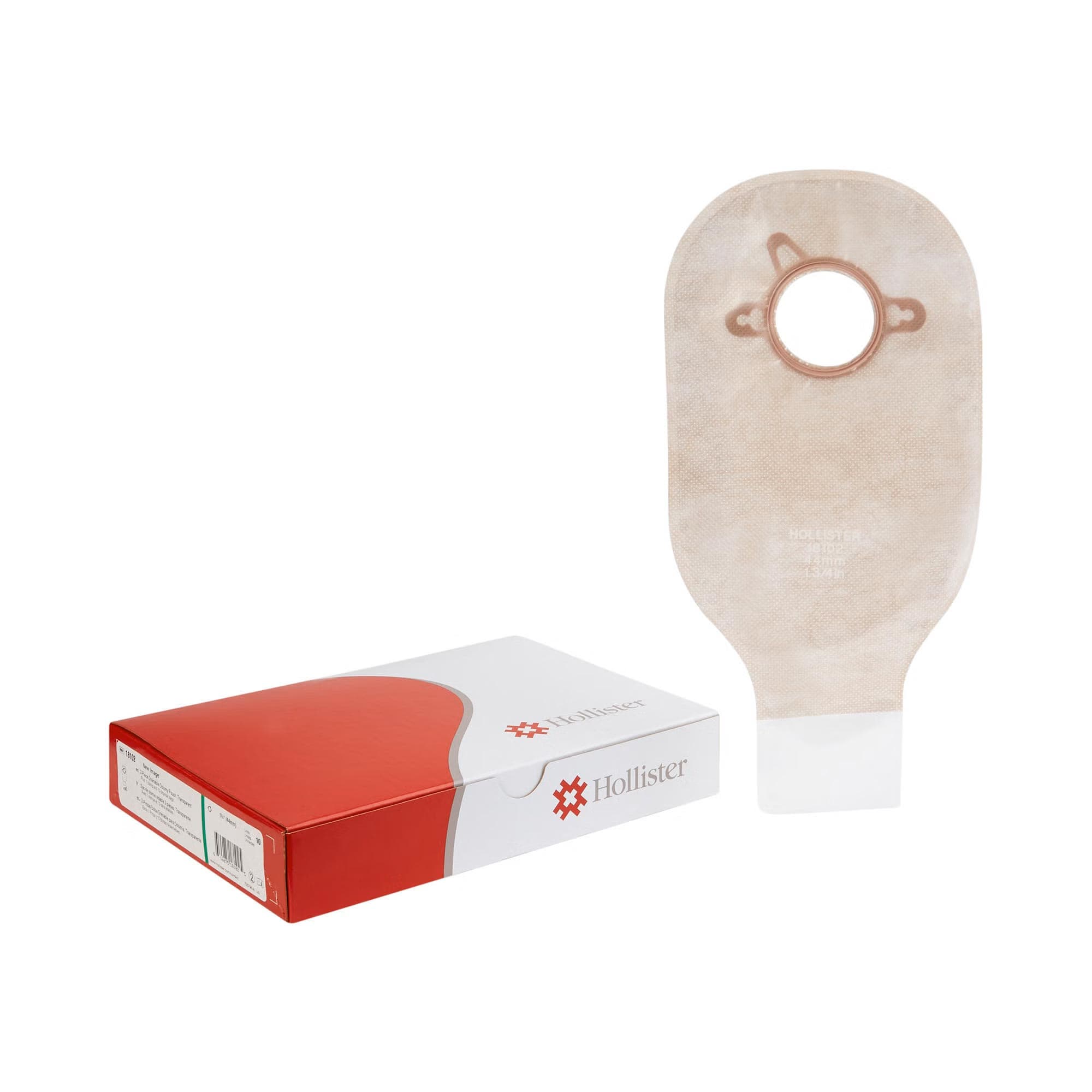 New Image 2-Piece Drainable Ostomy Pouch with Clamp Closure, Transparent, 1-3/4 Inch - Box of 10 - Image 1