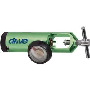 Drive Adult Oxygen Regulator, 0 to 8 LPM, Barb Outlet, Green - Image 1