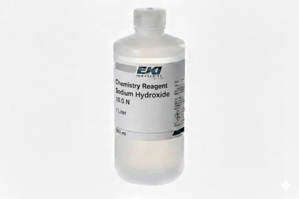 Chemistry Reagent Sodium Hydroxide 10.0 N, 1 Liter - Image 1