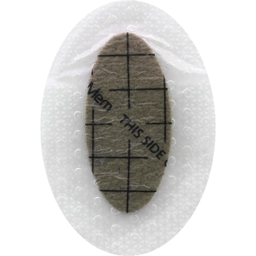 PolyMem Oval Silver Silicone Border Dressing, Size 3, 2 x 3 Inch - Box of 10 - Image 1