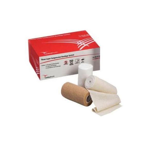 Cardinal Health Three-Layer Compression Bandage System - 3 Rolls per Box