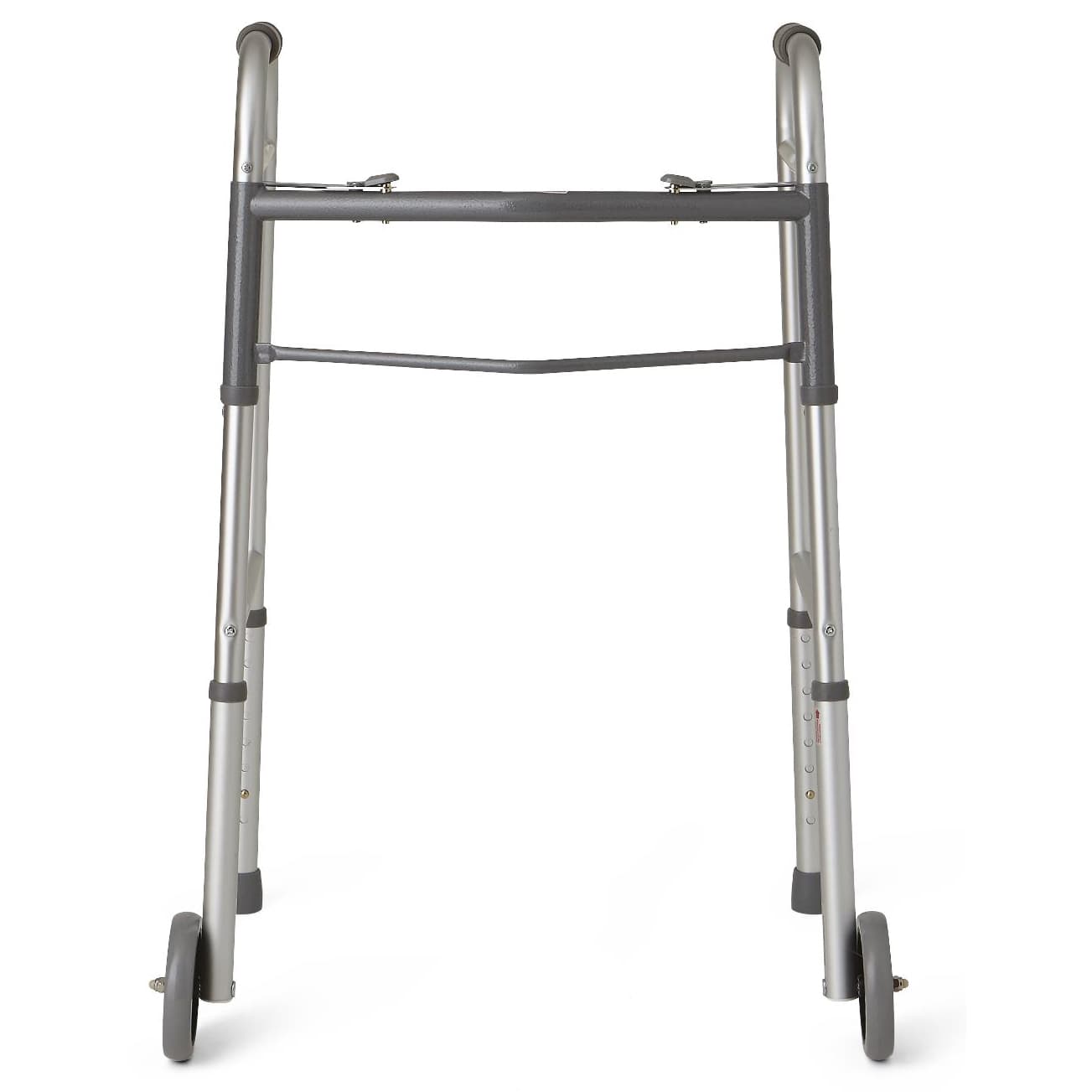 Medline Guardian Two-Button Folding Walker with Wheels, Junior - Image 1