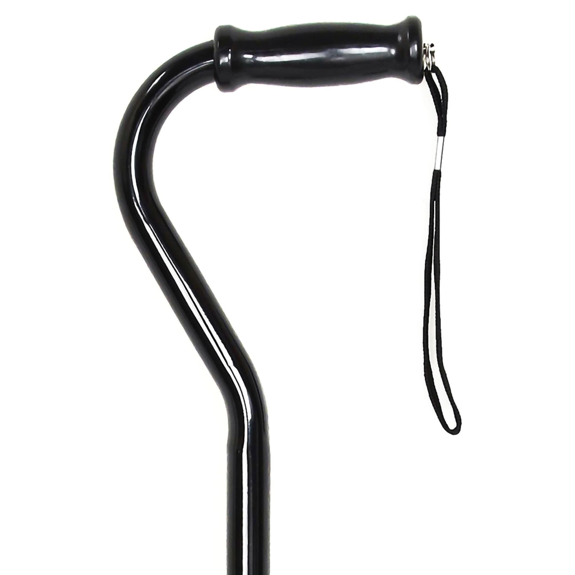 McKesson Black Heavy-Duty Offset-Handle Steel Cane - Image 3