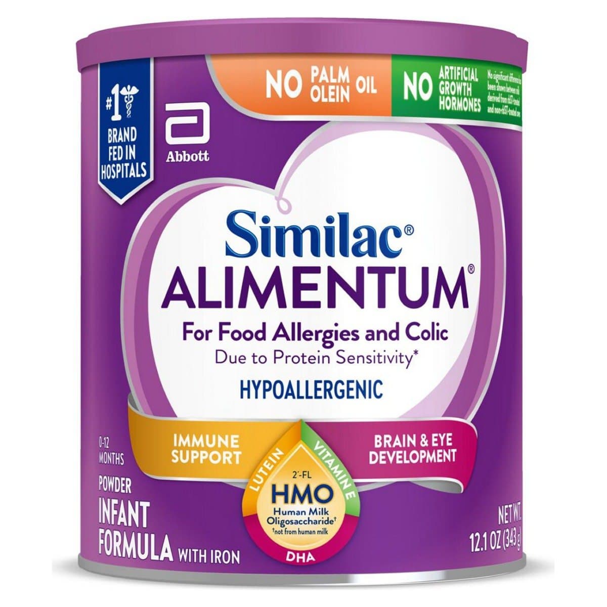 Similac Alimentum Hypoallergenic Infant Formula, 12.1 oz - Case of 6 - Image 1