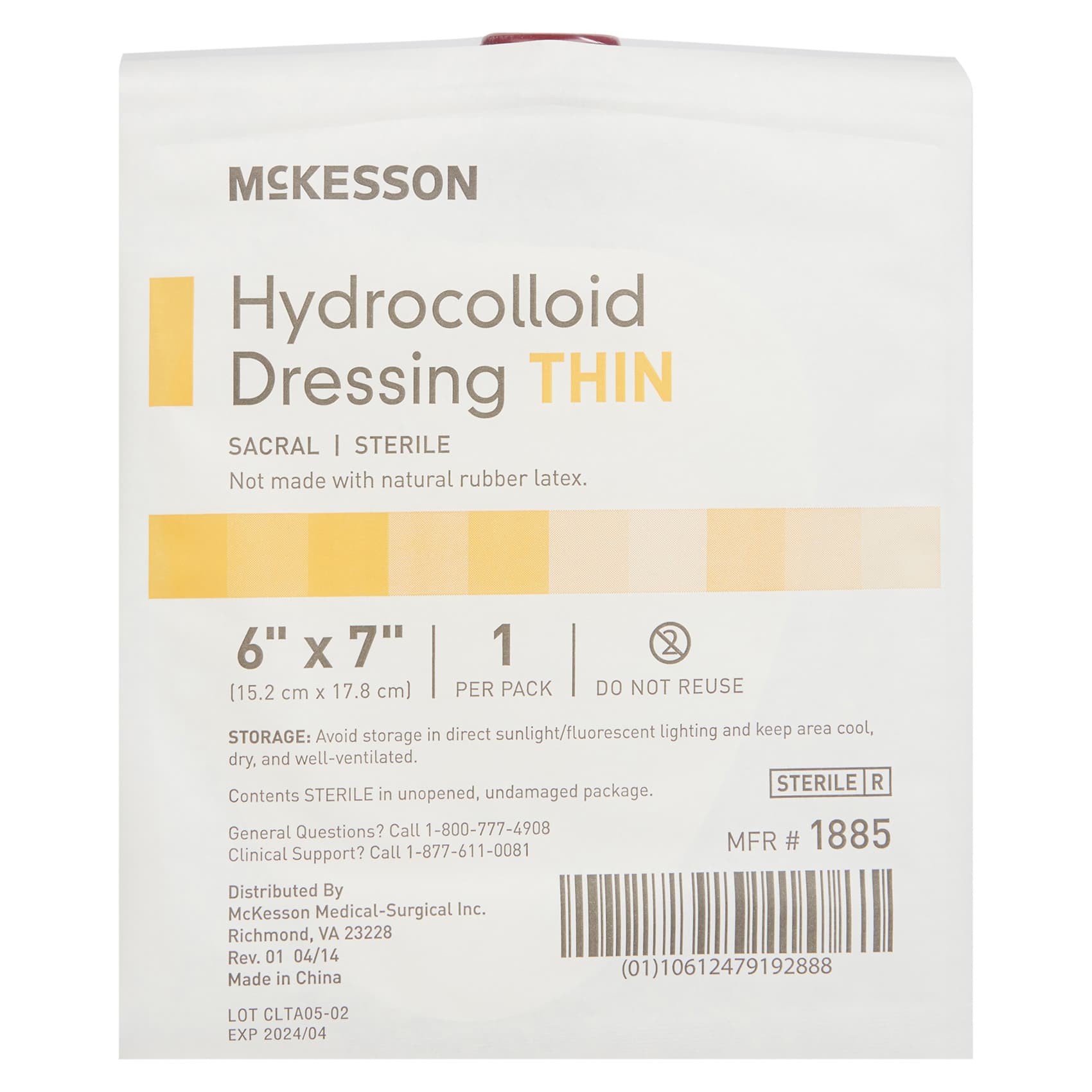 McKesson Thin Hydrocolloid Sacral Dressing - Image 3
