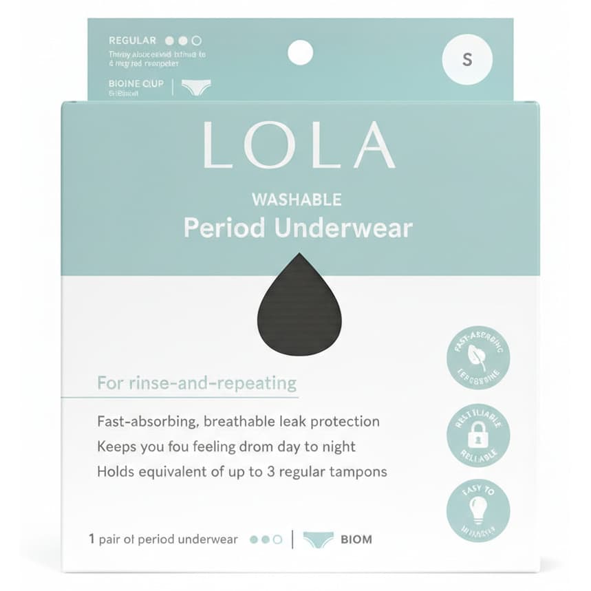 LOLA Washable Period Underwear, Small - Image 1