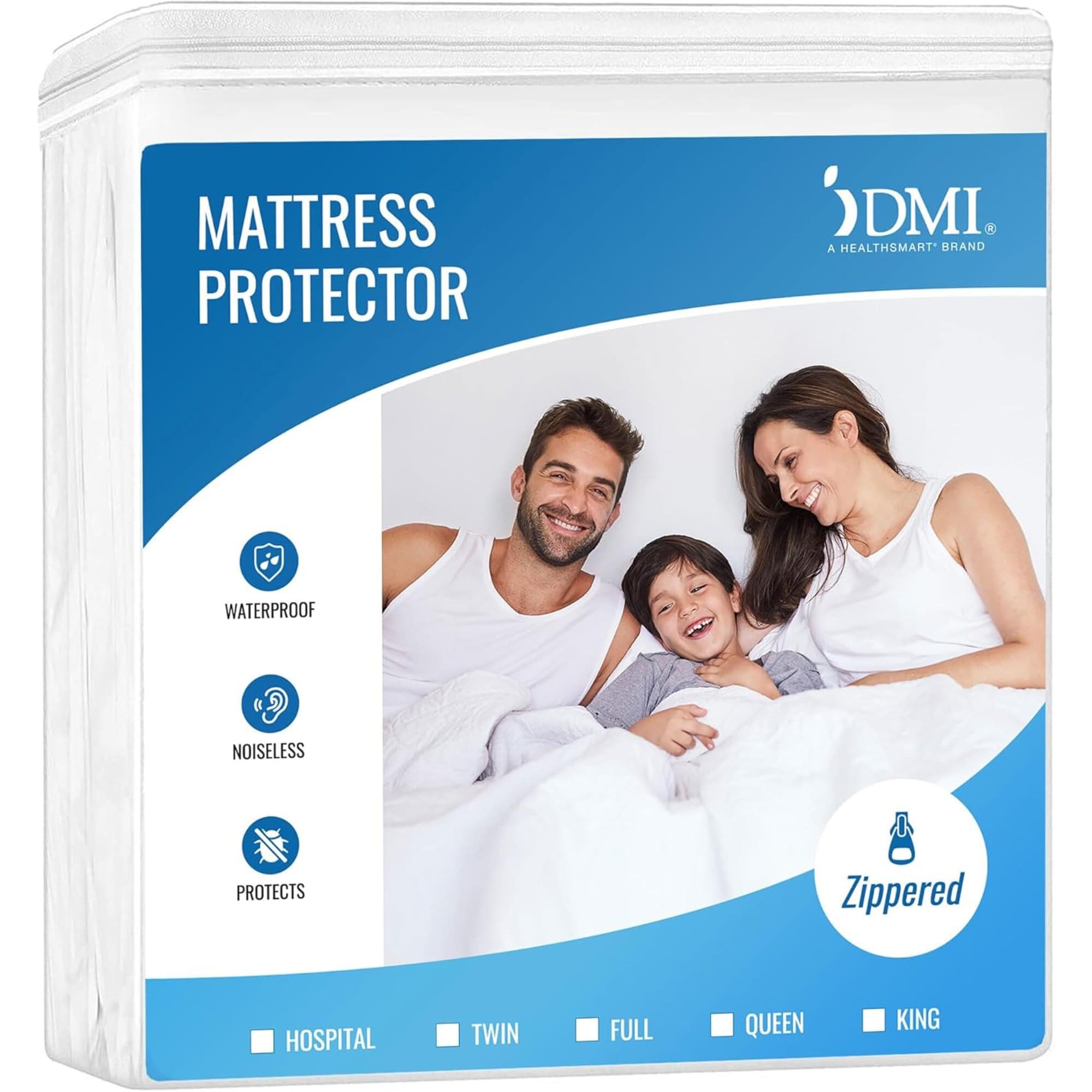 DMI Zippered Plastic Mattress Cover, King, 78" x 80" - Image 1