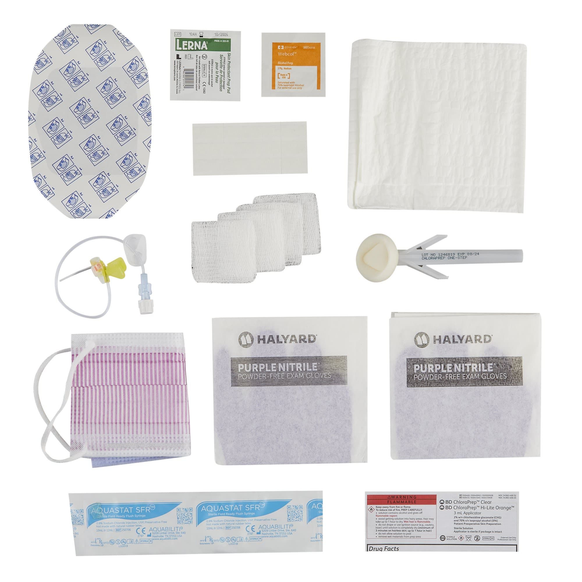 MiniLoc Safety Infusion Set, Port Access Kit, 20 Gauge, 3/4 Inch - Case of 5 - Image 1