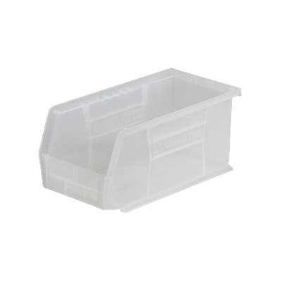 Akrobins 30 lbs Storage Bin, Clear, 10-7/8" L x 5-1/2" W x 5" H - Carton of 12 - Image 1