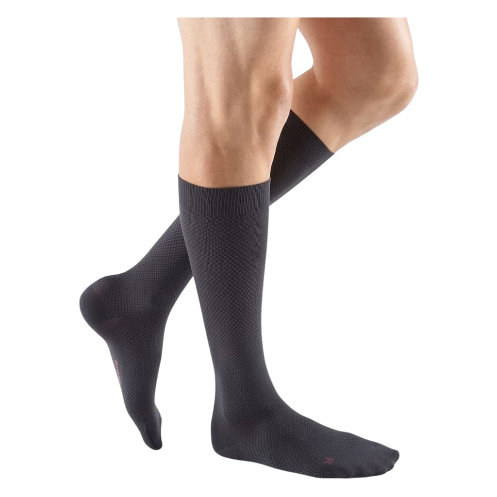 Mediven For Men Select Extra Wide Standard Closed Toe Compression Sock, 30-40mmHg, Size V, Grey - Pair - Image 1