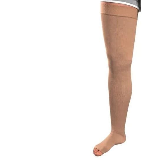 ExoStrong Thigh High, Silicone Top, Open Toe, Short, 2XLarge, Beige - Image 1