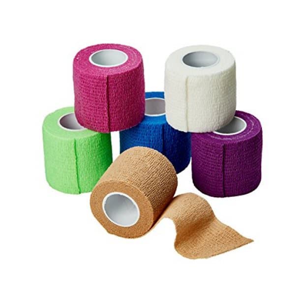 Co-Plus Standard Compression Cohesive Bandage, 4 Inch x 5 Yard, Assorted Colors - Case of 18 - Image 1