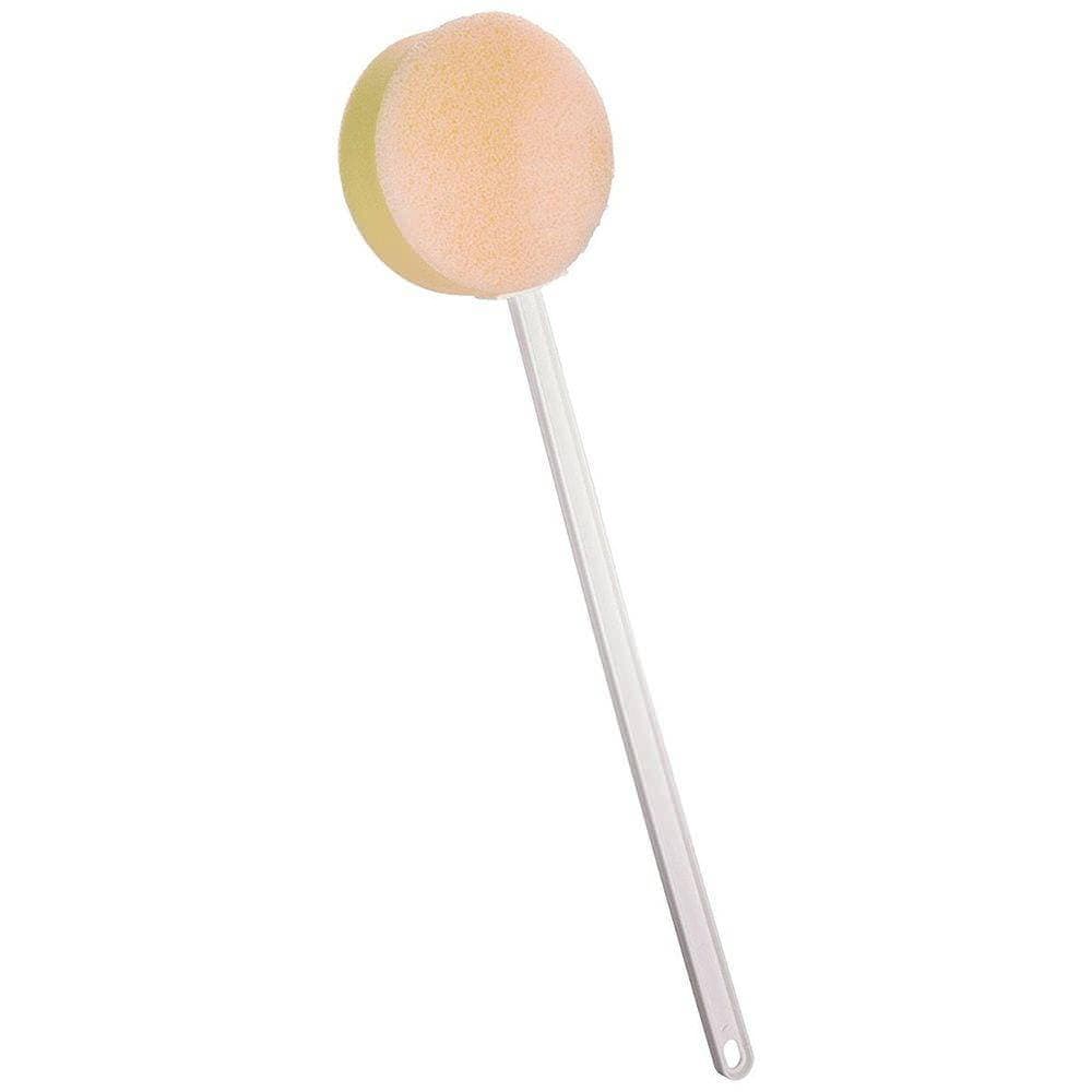 Sammons Preston Long Scrub Sponge Loofah with Handle, Round - Image 1