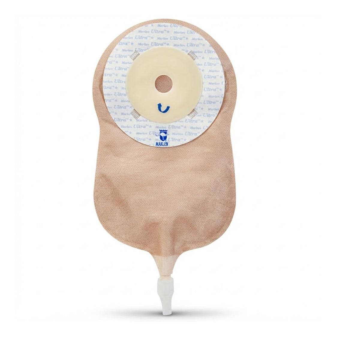 Marlen UltraExtra 1-Piece Urostomy Pouch, Transparent, 1" x 1-1/2" Opening - Box of 10 - Image 1