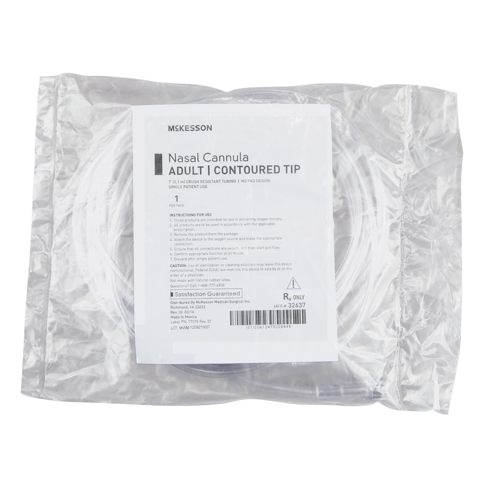 McKesson Low Flow Rate Crush-Resistant Nasal Cannula Tubing, Standard Connector, Straight Tip - Image 2