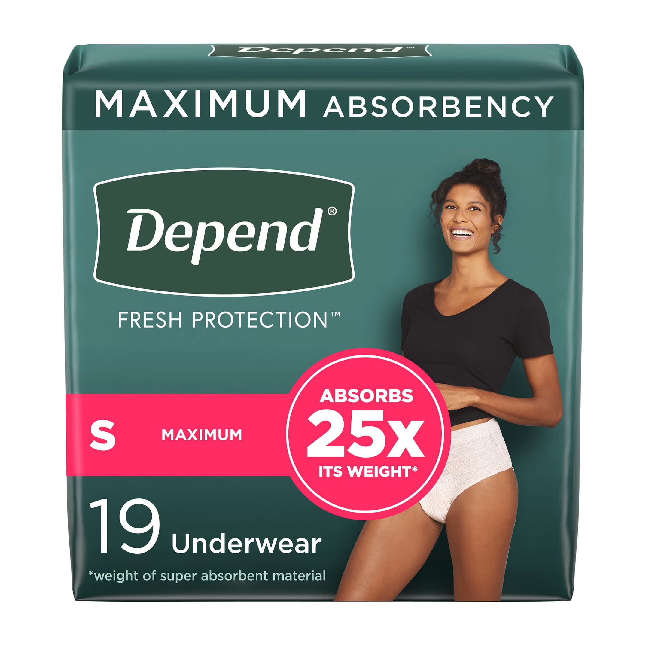 Depend Fresh Protection Underwear For Women, Small - Box of 38 - Image 1