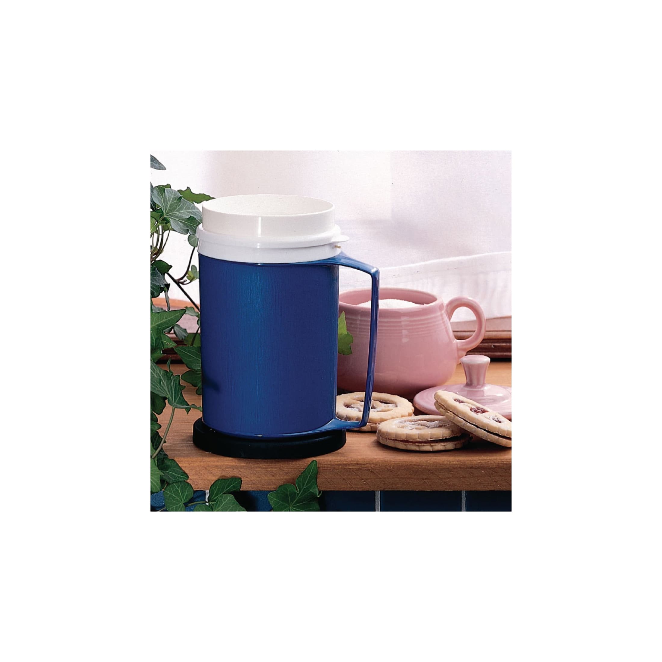 Sammons Preston Weighted Cup with Lid, 12Oz, Easy to Grasp - Each - Image 2