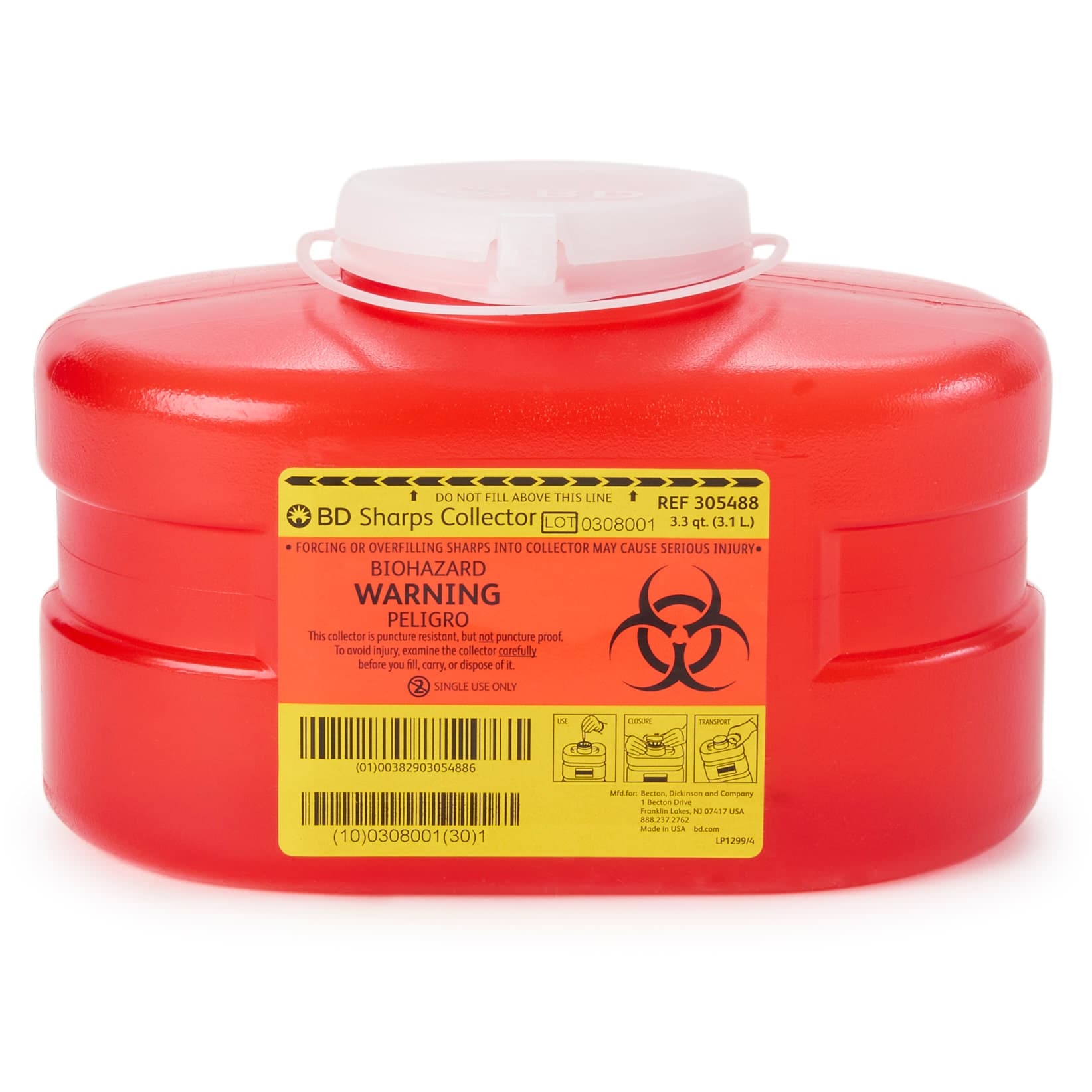 BD Multi-Use One-Piece Sharps Collector