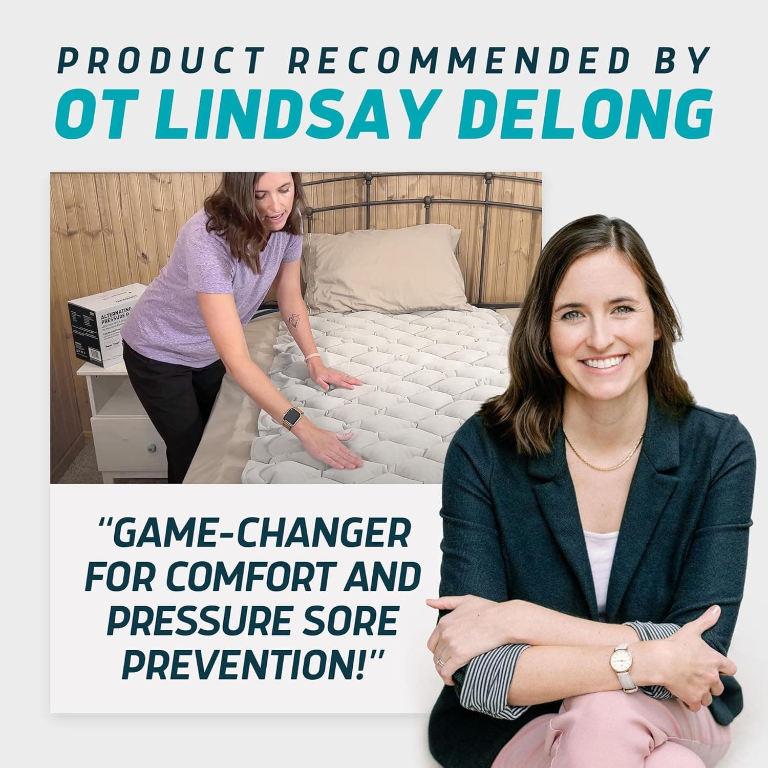 Lunderg Alternating Air Pressure Mattress Pad with Pump - Image 7