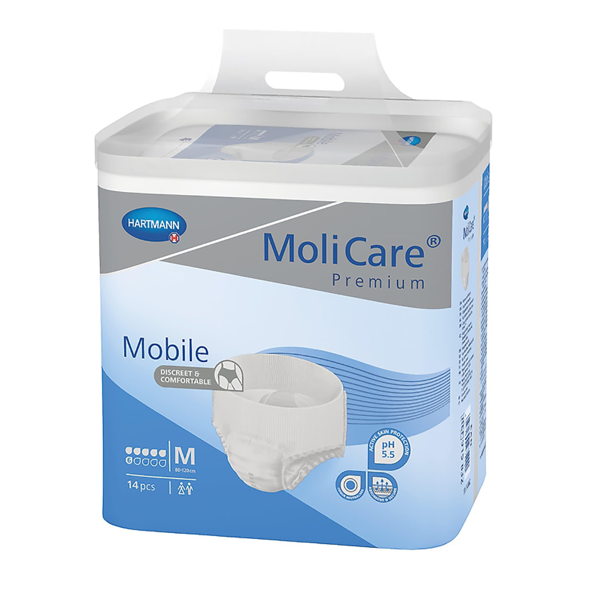 MoliCare Premium Mobile 6D Protective Underwear, Medium - Case of 42 - Image 1
