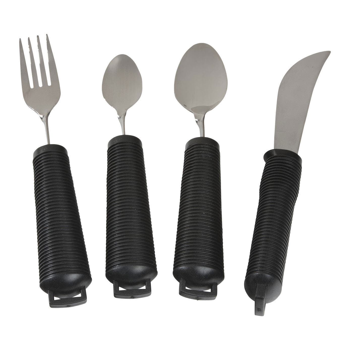 Alimed Grip Utensil Set, Stainless Steel - Package of 4 - Image 1