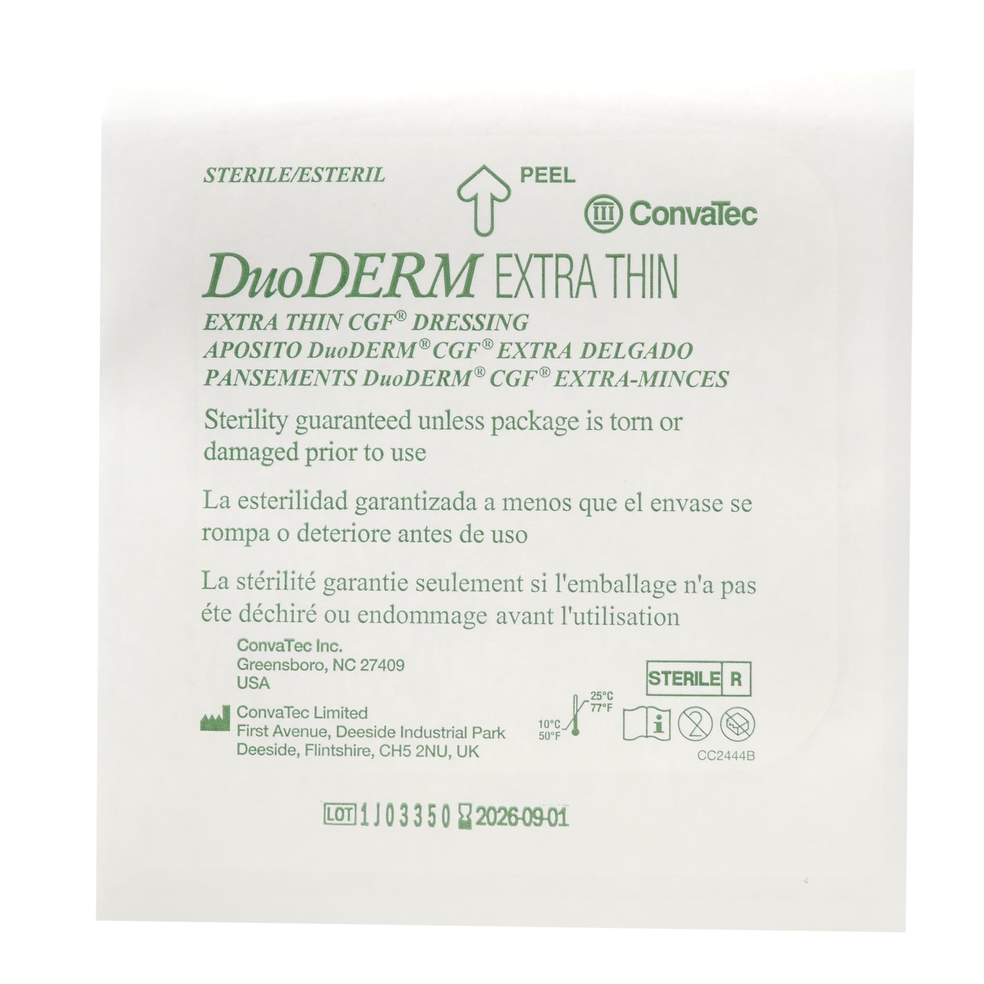 DuoDERM Extra Thin Hydrocolloid Dressing, Square, 6 x 6 Inch - Image 1