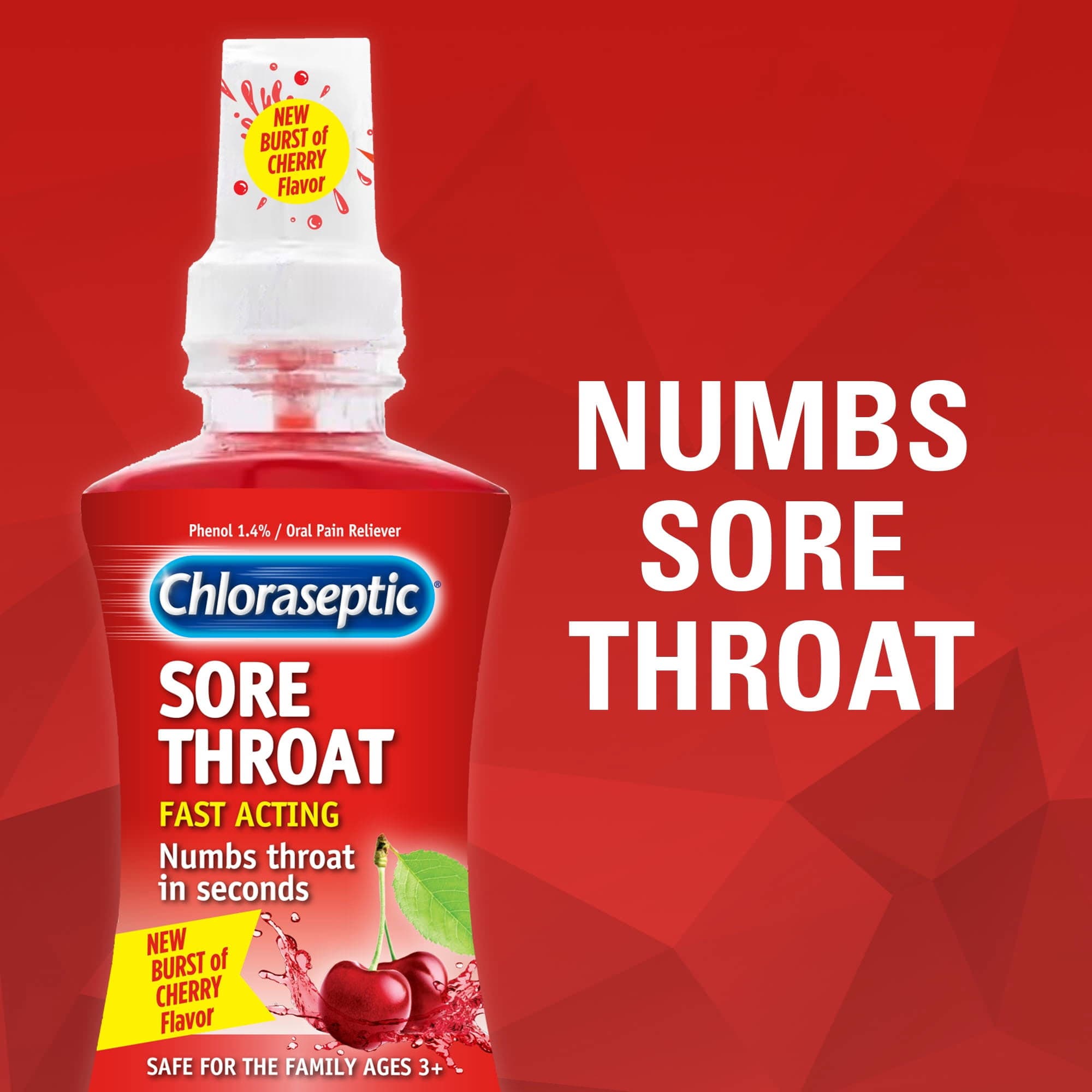 Chloraseptic Sore Throat Spray, Cherry Flavour, 6 oz - Each - Image 5