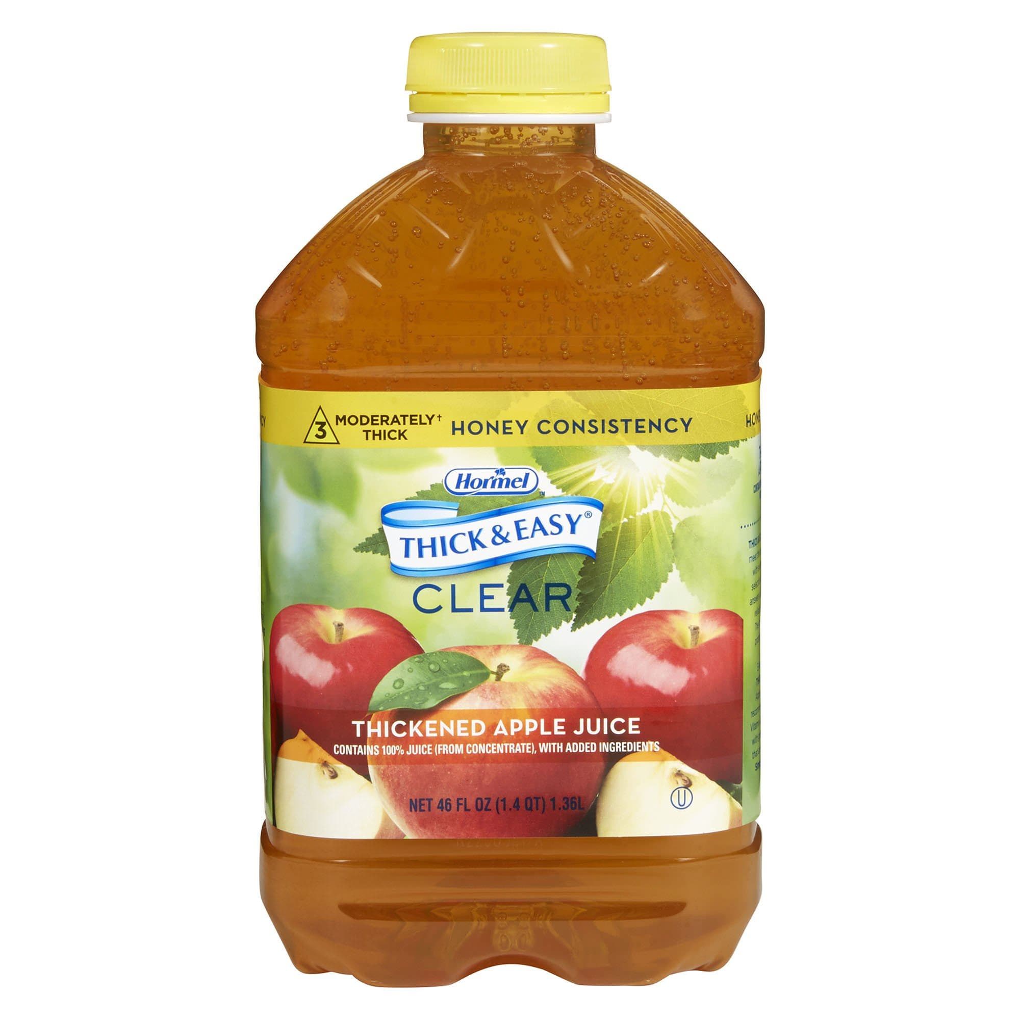Thick & Easy Clear Honey Consistency Thickened Beverage, Apple Juice, 46 oz - Each - Image 1