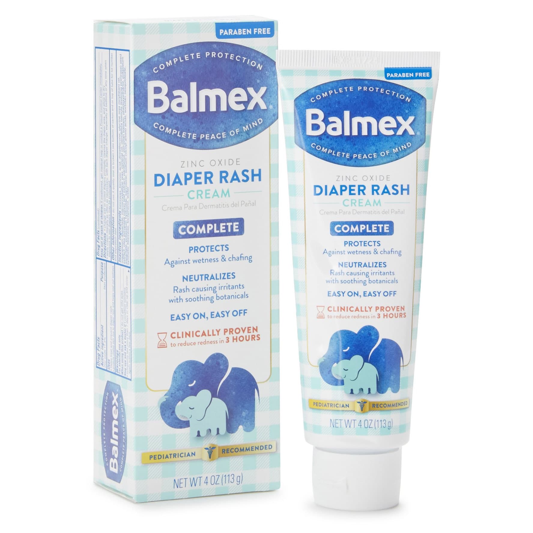 Balmex Zinc Oxide Diaper Rash Treatment Cream