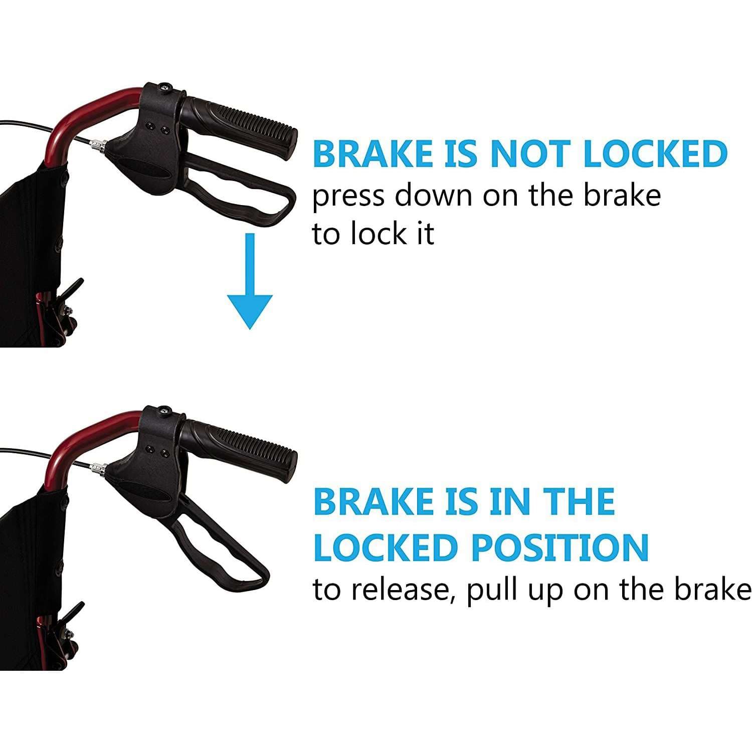 Medline Basic Aluminium Transport Chair - Image 8