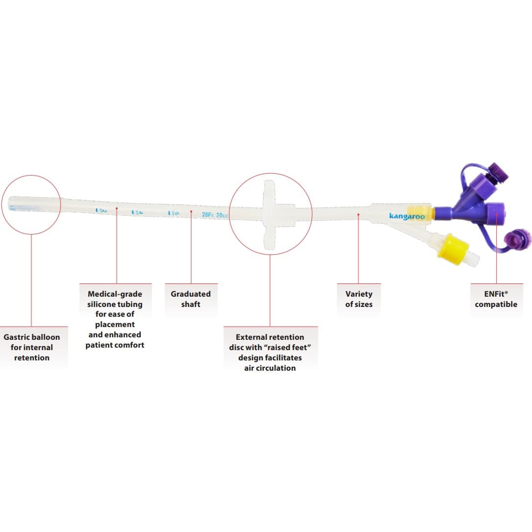 Kangaroo Gastrostomy Feeding Tube with Y-Port and ENFit Connection - Image 2