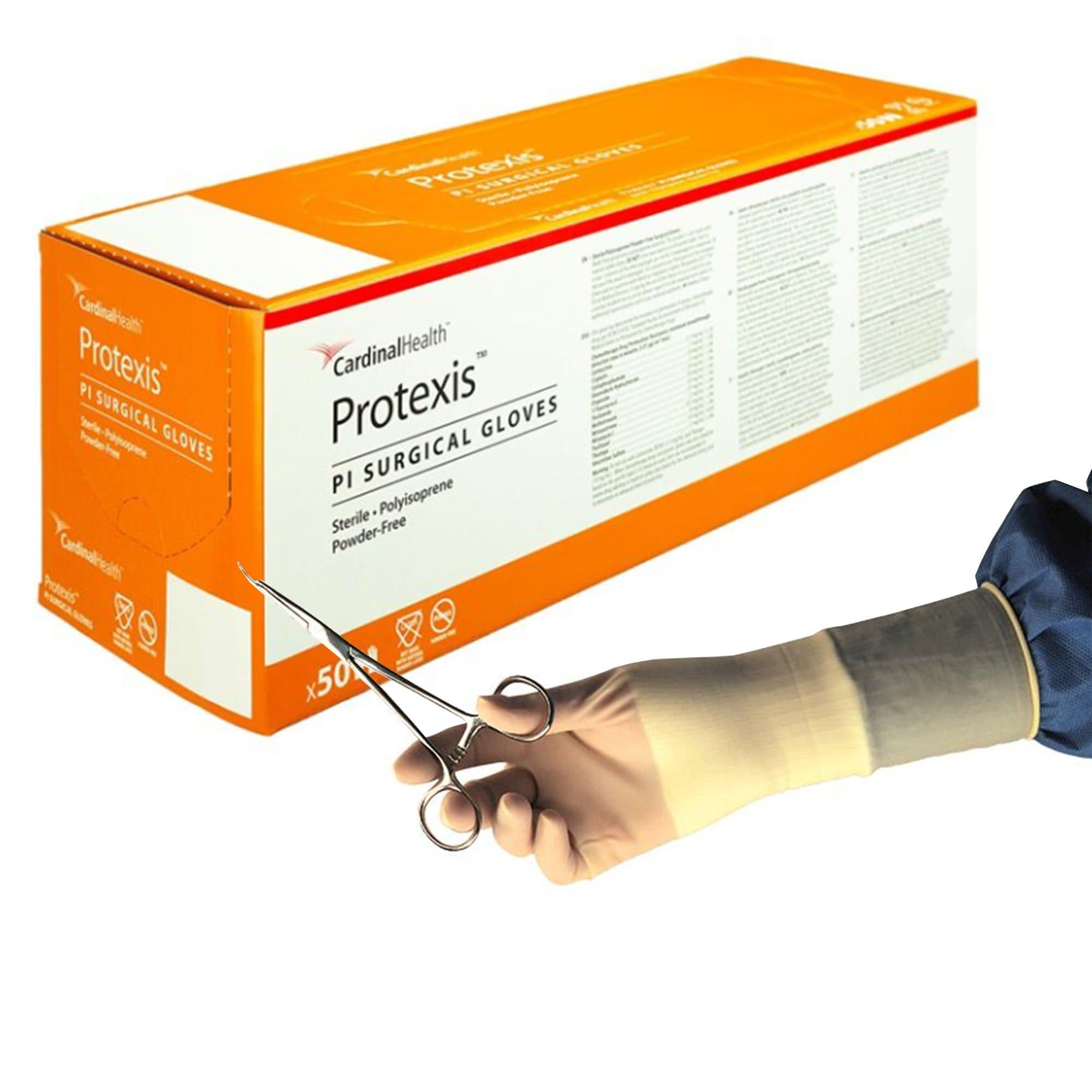 Protexis PI Surgical Glove, Powder-Free, Ivory, Size 6.5 - Pair - Image 1