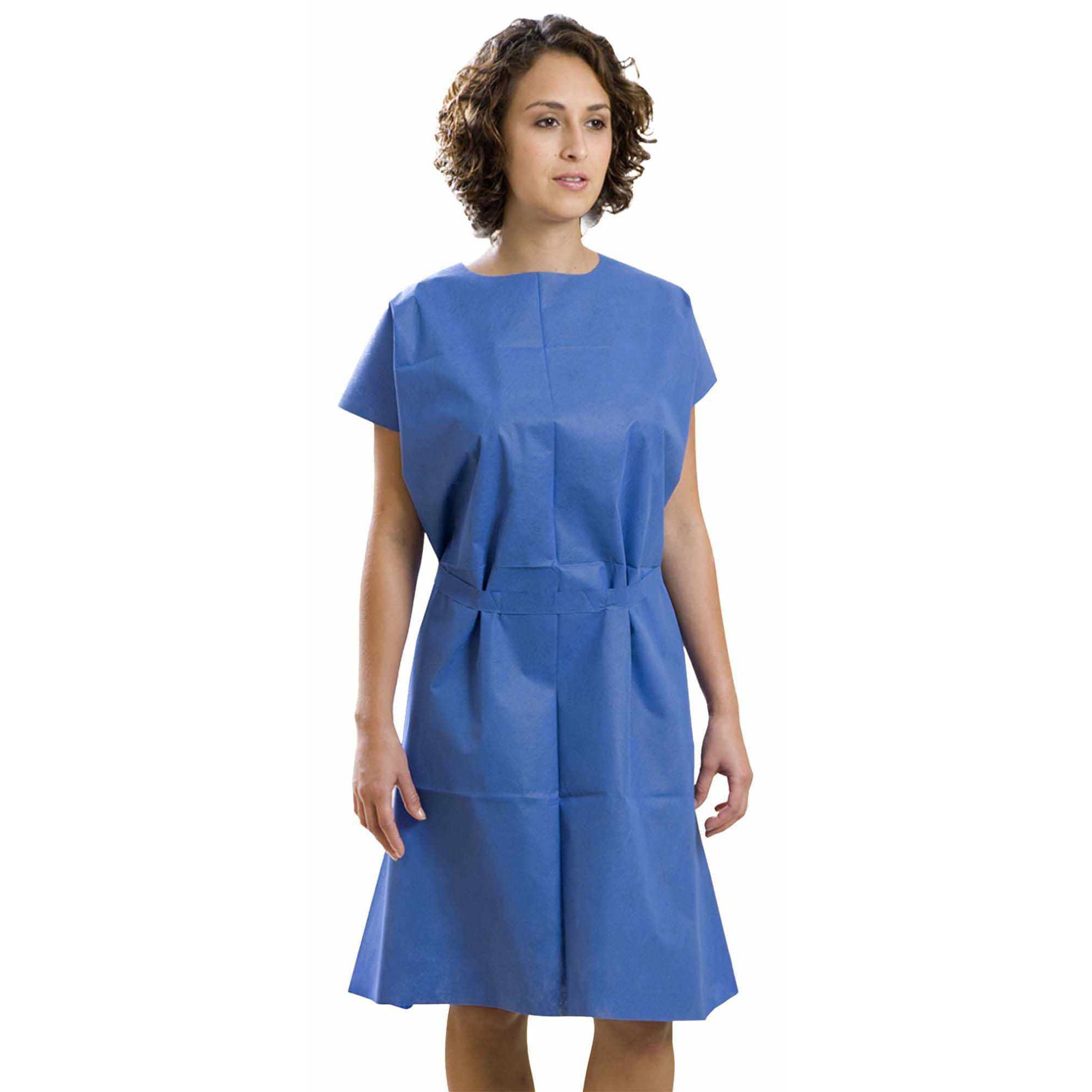 Graham Medical Patient Exam Gown, Blue