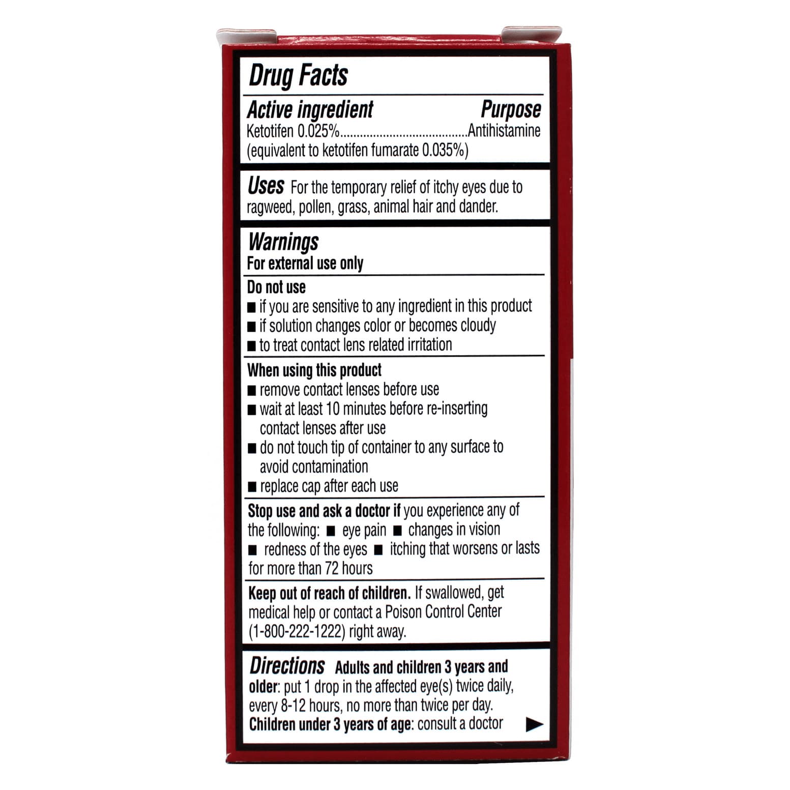 Leader Eye Itch Relief Antihistamine Drops, 0.017 oz - Each - Image 3