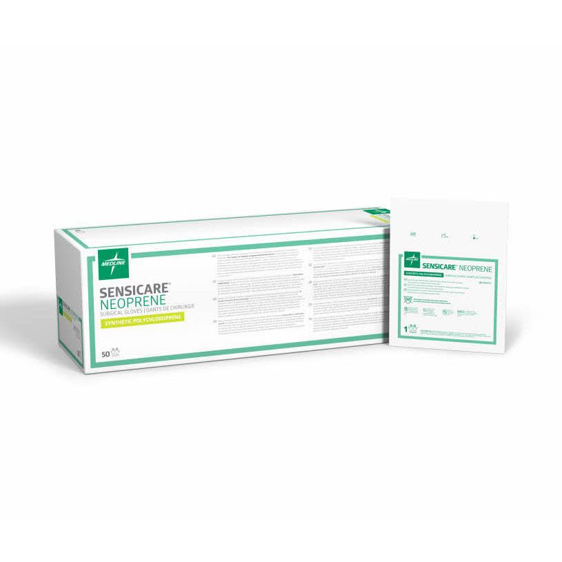 SensiCare Neoprene Surgical Gloves, Size 6.5 - Box of 100 - Image 1