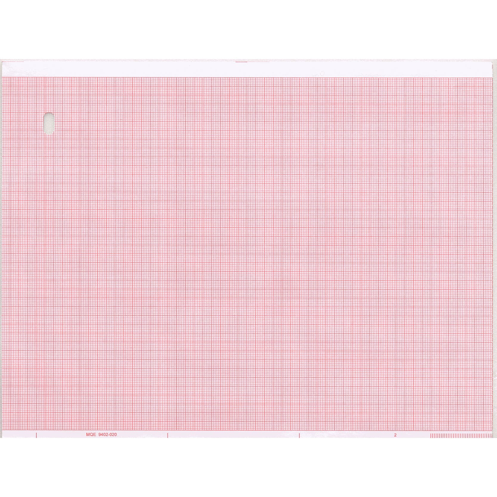 Medi-Trace Z-Fold ECG Recording Chart Paper, Red Grid - Image 1